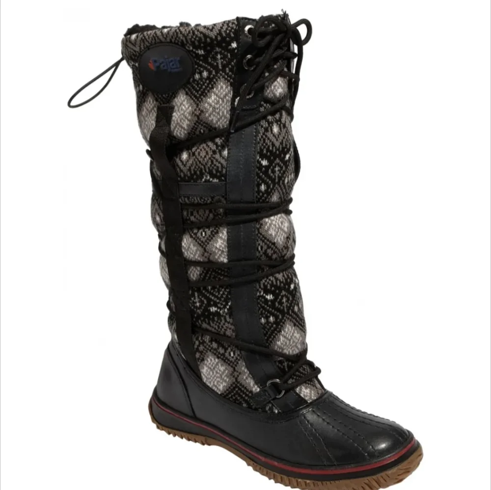 Pajar Crosby Sweater Knit Winter Snow Boots 38